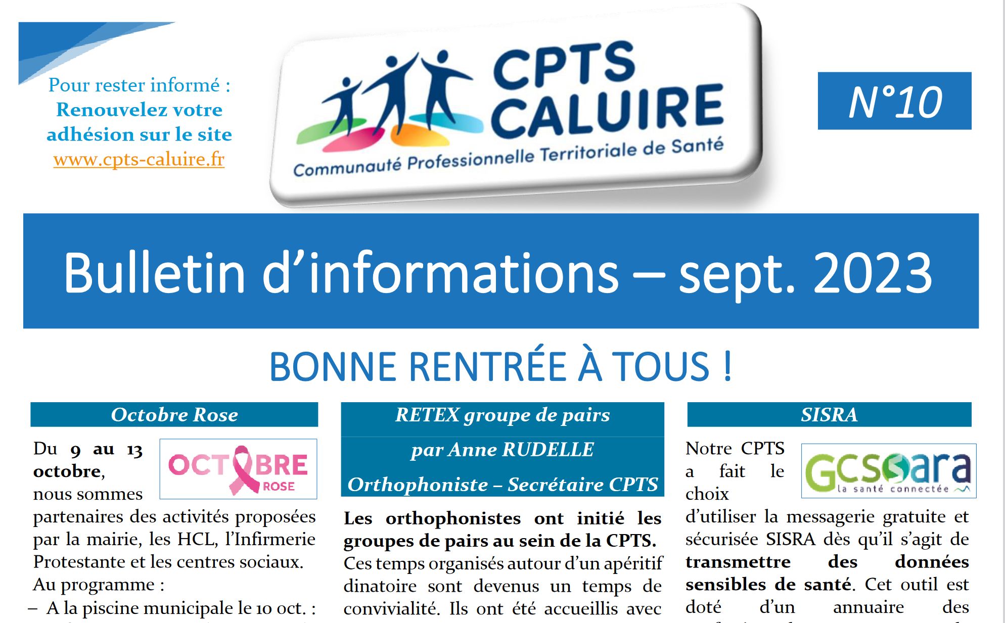 Bulletin d'Informations n°10 Septembre 2023